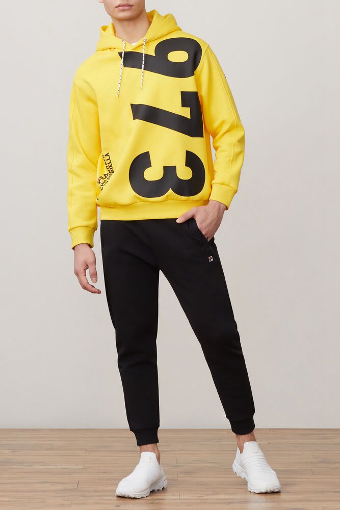 Fila Hoodie Mens Yellow - Milano - Philippines 7625910-YM